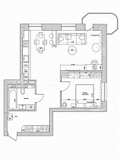 2-к. квартира, 63 м², 4/25 эт.